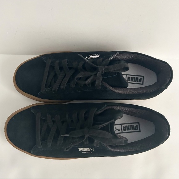 Puma Black Suede Classic Debossed Q4 Shoes - Picture 6 of 7